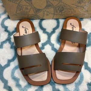 Free People Olive Green Sandals